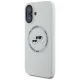 Karl Lagerfeld Silicone Double Heads And Circle MagSafe dėklas iPhone 16, smėlio spalvos