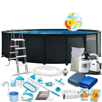 Intex 26330 Frame Pool 549 x 132 cm with Sand Filter Pump and Accessories Set