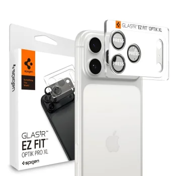 Spigen Optik Pro XL kameros apsauginis stiklas iPhone 17 Pro Max, sidabrinis