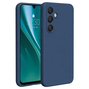 „Etteri“ silikoninis dėklas „Samsung Galaxy S24 FE“, tamsiai mėlynas