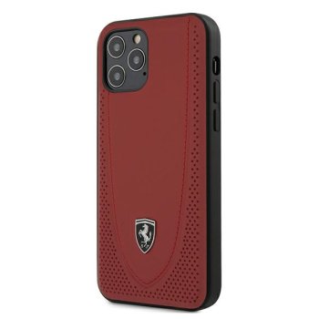 Ferrari Off Track Perforated dėklas iPhone 12 / 12 Pro telefonui, raudonas