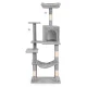 Cat Tree for Indoor Cats with Condo and Scratching Posts 146 cm Petsi, gray