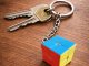 Rubik\'s Cube Keychain 2x2 Educational Logic Toy, multicolor