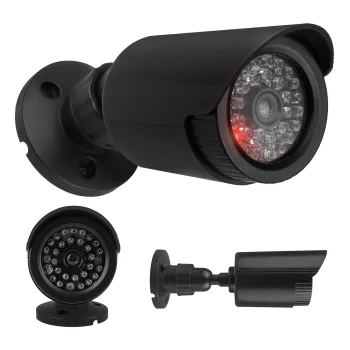 Centrumelektroniki IR1800 B Dummy Security Camera with LED, Black