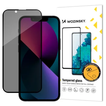 Wozinsky Anti Spy Privacy Tempered Glass for iPhone 17e / 16e / 14 / 13 / 13 Pro