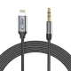 Tech-Protect UltraBoost Audio Lightning į 3.5mm Jack laidas, 1m, juodas