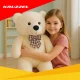 Pliušinis meškinas Kruzzel 26099, 100 cm, kreminis