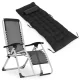 Zero Gravity Garden Lounger Chair with Cushion and Tray MultiGarden, black
