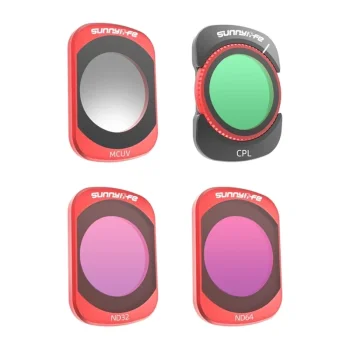 Filtrų rinkinys Sunnylife kameroms Osmo Pocket 4 ir Pocket 3 (MCUV, CPL, ND32, ND64)