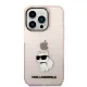 Karl Lagerfeld Ikonik Choupette dėklas skirtas iPhone 14 Pro Max, rožinis