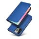 Atverčiamasis dėklas iPhone 14 Pro Max Magnet Card Case, mėlynas