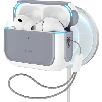 ESR Orbit HaloLock MagSafe dėklas AirPods Pro 3 ausinėms, baltas
