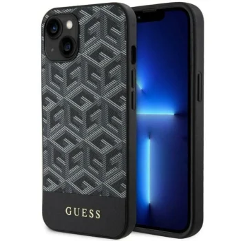 Guess iPhone 14 Plus Case G Cube Stripes MagSafe, Black