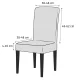 Universal Stretch Velvet Dining Chair Cover, Dark Grey
