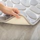 2 Piece Bathroom Mat Rug Set, Gray