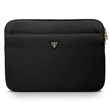 Guess Nylon Triangle Logo 13" nešiojamojo kompiuterio dėklas, juodas
