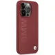 BMW Silicone Big Logo MagSafe dėklas iPhone 15 Pro, raudonas