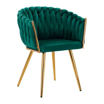 Elegantiška aksominė kėdė 4Rico QS-GW06G, žalia