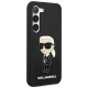 Karl Lagerfeld Silicone Ikonik dėklas Samsung Galaxy S23 telefonui, juodas