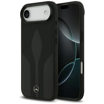Mercedes Leather The Move MagSafe dėklas telefonui iPhone 17 Air, juodas
