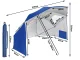 Folding 2-in-1 Beach Umbrella and Tent with UV Filter, 240 cm