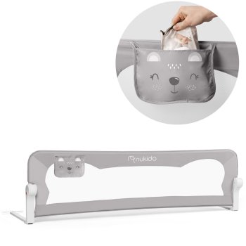 Nukido Bed Guard Rail 180 x 42 x 35 cm, Grey