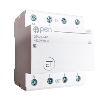 Išmanusis jungiklis Sonoff 4-Pole Wi-Fi DIN bėgeliui, 63A 16kW (144710)