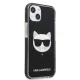Karl Lagerfeld Choupette Head dėklas skirtas iPhone 13 mini, juodas