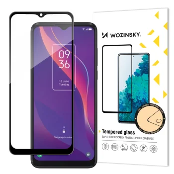 Apsauginis grūdintas stiklas Wozinsky TCL 306, Full Glue, 9H, su rėmeliu, juodas