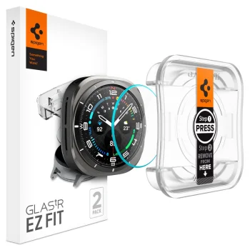 Apsauginis stiklas Spigen Glas.TR EZ Fit, Samsung Galaxy Watch Ultra (47mm) (2 vnt.)