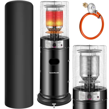 Lauko dujinis šildytuvas Bauerkraft 145537, 11 kW su stiklu ir uždangalu