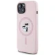 Karl Lagerfeld Silicone Karl&Choupette MagSafe dėklas, skirtas iPhone 15, rožinis