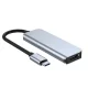 USB-C šakotuvas Tech-Protect V2 4in1 (HDMI, USB 3.0, USB 2.0, USB-C), pilkas