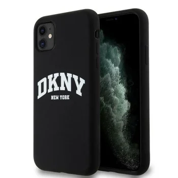 DKNY dėklas iPhone 11 / XR su MagSafe, juodas