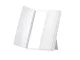 Folding Cosmetic Mirror with LED Light and Stand, White
