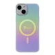 Guess dėklas iPhone 15 Plus / 14 Plus IML Iridescent MagSafe, violetinis