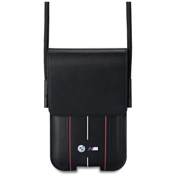 BMW Phone Pouch Red Stripes dėklas-rankinė telefonui, juoda