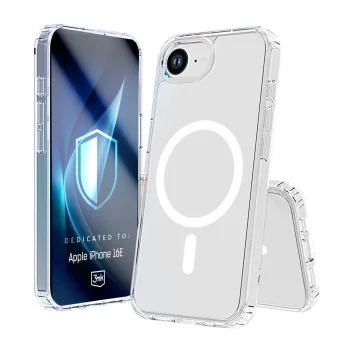 Apsauginis dėklas 3mk Armor MagCase skirtas iPhone 16E, skaidrus