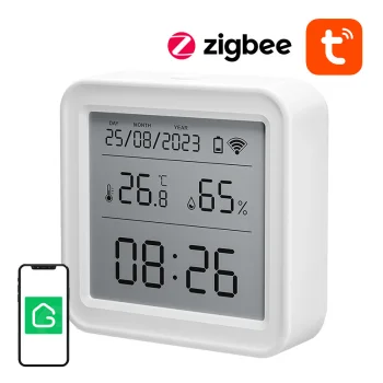Išmanusis Zigbee temperatūros ir drėgmės jutiklis Gosund ST17 Tuya su LCD ekranu