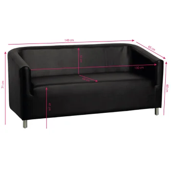 Laukiamojo sofa Gabbiano M021, juoda