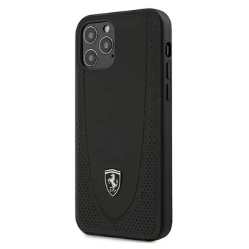 Ferrari Off Track Perforated dėklas iPhone 12 / 12 Pro telefonui, juodas