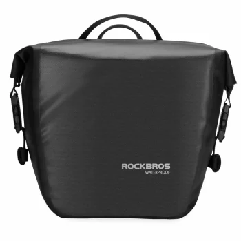 Vandeniui atsparus dviračio krepšys Rockbros AS-003-1BK 10-14L, ant bagažinės, juodas