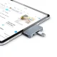 Tech-Protect V6 4-in-1 USB-C šakotuvas (HDMI, USB-A, PD 100W, Audio), pilkas