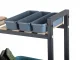 Wooden Two-level Shelf on Wheels for Terrace Garden Home