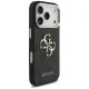 Guess 4G Big 4G Classic Logo dėklas, skirtas iPhone 17 Pro, juodas/auksinis