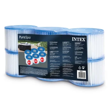 INTEX 29011 S1 Filter Cartridges for Pure SPA (6 Pack)