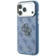 Guess 4G & Big Resin Logo dėklas, skirtas iPhone 17 Pro / 18 Pro, šviesiai mėlynas