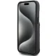 Karl Lagerfeld dėklas iPhone 15 telefonui Saffiano Monogram Ikonik Patch, juodas