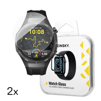 Wozinsky Full Glue apsauginis stiklas Huawei Watch GT 5 / 5 Pro / 4 / 4 Pro / 3 / 3 Pro 46mm, 2 vnt.