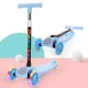 Three-Wheel Kids Scooter with LED Wheels, Foldable, Blue